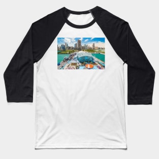 Navy Pier Chicago Painting Baseball T-Shirt